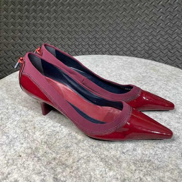 Vintage Nike G Series Pointed Toed Red Low Heeled Shoes Women’s Size 9 - Picture 1 of 6